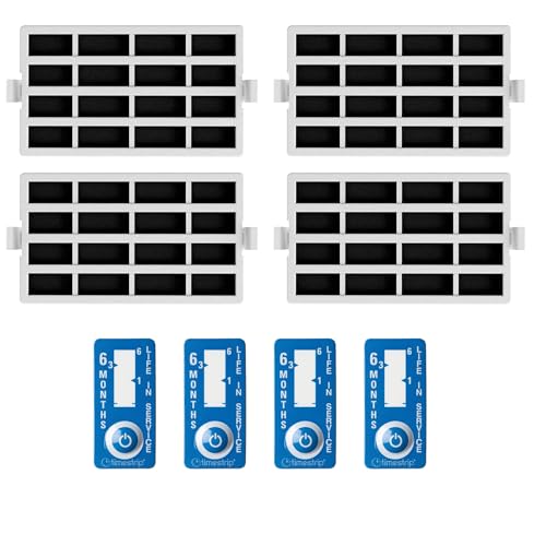 Ersatz-Luftfilter für Kühlschrank, mit Indikatorstreifen für Kühlschrank, AIR1 w10311524 2319308, 4 Stück von Natural Filters