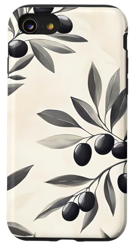 Olivenblatt, schwarzes Grün Hülle für iPhone SE (2020) / 7 / 8 von Nature Designs by Dennex