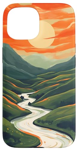 Sonnenuntergang Flusslandschaft Landschaft Landschaft Natur Hülle für iPhone 15 Sonnenuntergang Flusslandschaft Landschaft Landschaft Natur Hülle für iPhone 15 von Nature Designs by Dennex