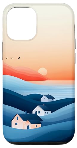 Sunset Ocean Hillside Ruhige Landschaft Hülle für iPhone 12/12 Pro von Nature Designs by Dennex