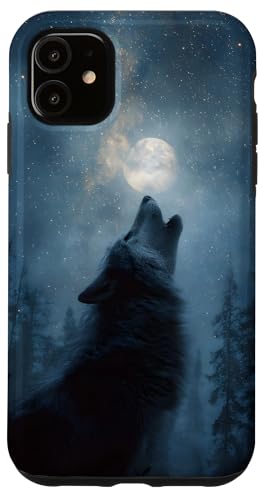 Wolf Heulender Mond Nachthimmel Wildnis Hülle für iPhone 11 Wolf Heulender Mond Nachthimmel Wildnis Hülle für iPhone 11 von Nature Designs by Dennex