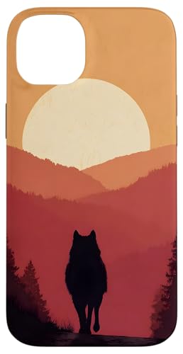 Wolf Sonnenuntergang Berge Wildnis Hülle für iPhone 14 Plus Wolf Sonnenuntergang Berge Wildnis Hülle für iPhone 14 Plus von Nature Designs by Dennex