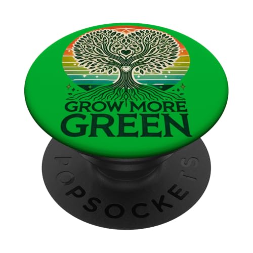 Grow More Green Tree Heart — Nachhaltiges Leben — Tag der Erde PopSockets Klebender PopGrip von Nature Lover Plant More Trees Organic Eco Living