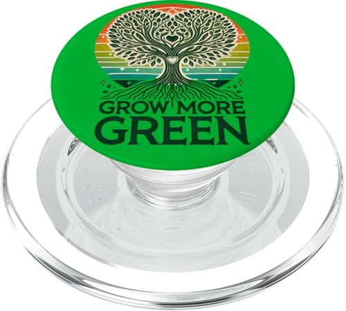 Grow More Green Tree Heart — Nachhaltiges Leben — Tag der Erde PopSockets PopGrip für MagSafe von Nature Lover Plant More Trees Organic Eco Living