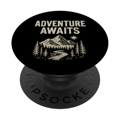 Adventure Awaits (Vintage) - Wilderness Explorer Graphic PopSockets Klebender PopGrip von Nature & Adventure by Lumi Art