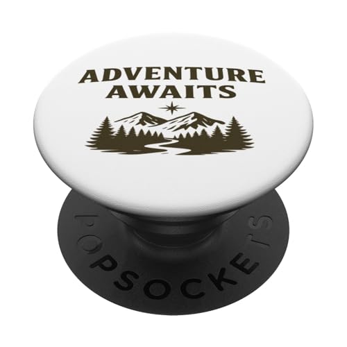 Adventure Awaits (Vintage) - Wilderness Explorer Graphic PopSockets Klebender PopGrip von Nature & Adventure by Lumi Art