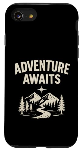 Adventure Awaits - Outdoor Travel Design Hülle für iPhone SE (2020) / 7 / 8 von Nature & Adventure by Lumi Art