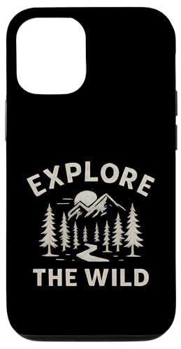 Explore the Wild (Retro) - Outdoor Nature Design Hülle für iPhone 12/12 Pro von Nature & Adventure by Lumi Art