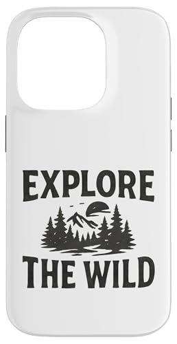 Explore the Wild (Retro) - Outdoor Nature Design Hülle für iPhone 14 Pro von Nature & Adventure by Lumi Art