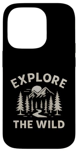 Explore the Wild (Retro) - Outdoor Nature Design Hülle für iPhone 14 Pro von Nature & Adventure by Lumi Art