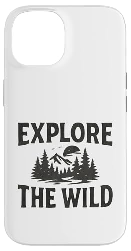 Explore the Wild (Retro) - Outdoor Nature Design Hülle für iPhone 14 von Nature & Adventure by Lumi Art