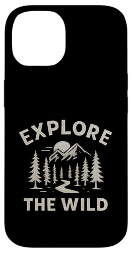 Explore the Wild (Retro) - Outdoor Nature Design Hülle für iPhone 14 von Nature & Adventure by Lumi Art