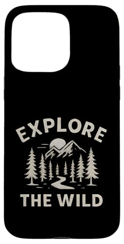 Explore the Wild (Retro) - Outdoor Nature Design Hülle für iPhone 15 Pro Max von Nature & Adventure by Lumi Art