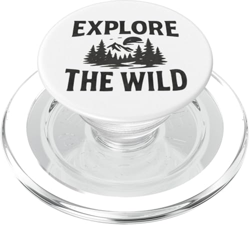 Explore the Wild (Retro) - Outdoor Nature Design PopSockets PopGrip für MagSafe von Nature & Adventure by Lumi Art