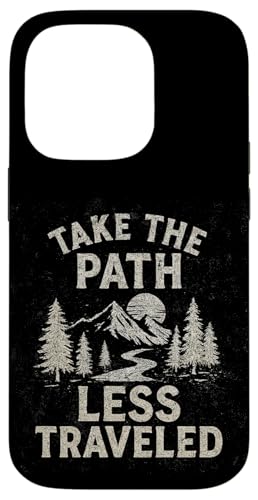 Gehen Sie den weniger befahrenen Weg. Draußen, altmodisch, Entdeckungsreise Hülle für iPhone 14 Pro von Nature & Adventure by Lumi Art