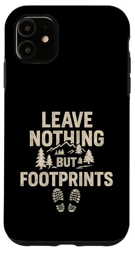 Leave Nothing But Footprints (Vintage) - Nature Exploration Hülle für iPhone 11 von Nature & Adventure by Lumi Art