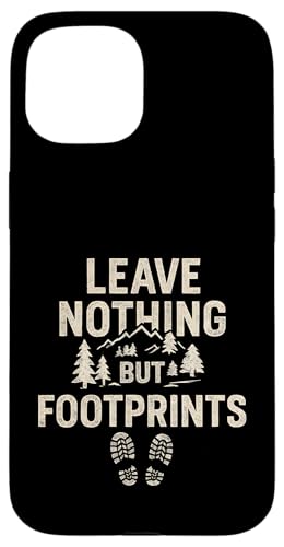 Leave Nothing But Footprints (Vintage) - Nature Exploration Hülle für iPhone 15 von Nature & Adventure by Lumi Art
