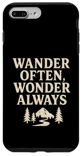 Wander Often, Wonder Always (Distressed) - Nature Trail Hülle für iPhone 7 Plus/8 Plus von Nature & Adventure by Lumi Art