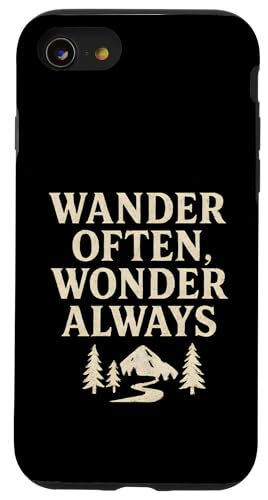Wander Often, Wonder Always (Distressed) - Nature Trail Hülle für iPhone SE (2020) / 7 / 8 von Nature & Adventure by Lumi Art