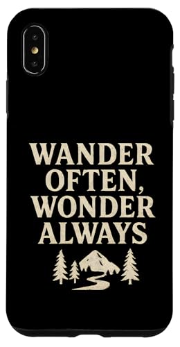 Wander Often, Wonder Always (Distressed) - Nature Trail Hülle für iPhone XS Max von Nature & Adventure by Lumi Art