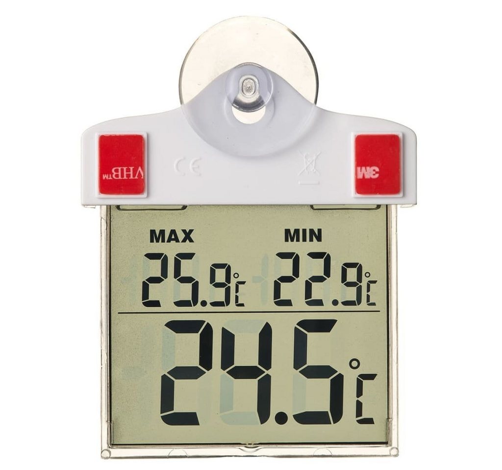 Nature Digitales Fensterthermometer 13x10x3 cm 6080078 Wetterstation von Nature