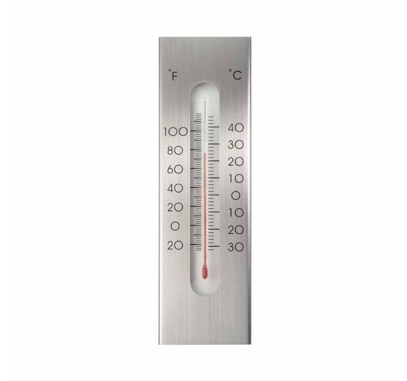 Nature Garten Wandthermometer Aluminium 7 x 1 x 23 cm Wetterstation von Nature