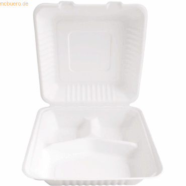10 x NatureStar Einweg-Lunchbox 3-geteilt 23x23cm VE=25 Stück weiß 10 x NatureStar Einweg-Lunchbox 3-geteilt 23x23cm VE=25 Stück weiß von NatureStar