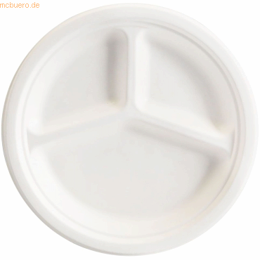 10 x NatureStar Einweg-Teller Zuckerrohrfaser rund 3-geteilt DM 26,3cm 10 x NatureStar Einweg-Teller Zuckerrohrfaser rund 3-geteilt DM 26,3cm von NatureStar