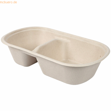 10 x NatureStar Imbiss-Schalen Bio 2-geteilt oval natur 800ml 236x135x 10 x NatureStar Imbiss-Schalen Bio 2-geteilt oval natur 800ml 236x135x von NatureStar