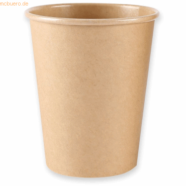 20 x NatureStar Kaffeebecher Bio Kraftpapier 200ml DM 80mm Pappe braun von NatureStar