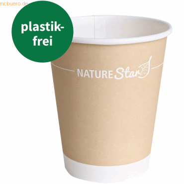 20 x NatureStar Kaffeebecher Bio Only Paper 100 ml DM 62mm Pappe VE=50 von NatureStar