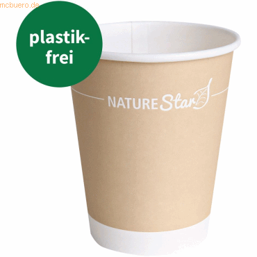 20 x NatureStar Kaffeebecher Bio Only Paper 150 ml DM 80mm Pappe VE=50 von NatureStar