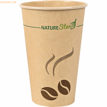 20 x NatureStar Kaffeebecher 'Mocca' Kraftpapier 0,3l VE=50 Stück von NatureStar