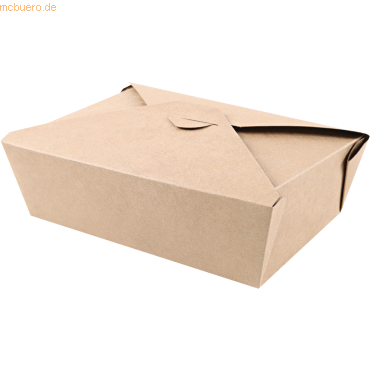 4 x NatureStar Foodboxen Bio Menu 215x162x64mm Kraftpapier/PLA braun V von NatureStar