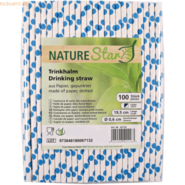 50 x NatureStar Papier-Trinkhalme 6x197mm VE=100 Stück dunkelblau-weiß 50 x NatureStar Papier-Trinkhalme 6x197mm VE=100 Stück dunkelblau-weiß von NatureStar