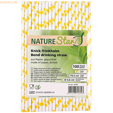 50 x NatureStar Papier-Trinkhalme Flex 6x197mm VE=100 Stück gelb-weiß 50 x NatureStar Papier-Trinkhalme Flex 6x197mm VE=100 Stück gelb-weiß von NatureStar