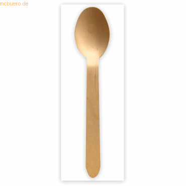 500 x NatureStar Bestecksets Bio Spoon Holz gewachst Löffel + Serviett von NatureStar