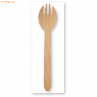 500 x NatureStar Bestecksets Bio Spork Holz gewachst Göffel + Serviett 500 x NatureStar Bestecksets Bio Spork Holz gewachst Göffel + Serviett von NatureStar