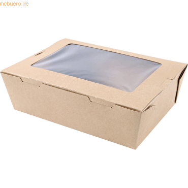 6 x NatureStar Foodboxen Bio Menu mit Sichtfenster 215x162x64mm Kraftp von NatureStar