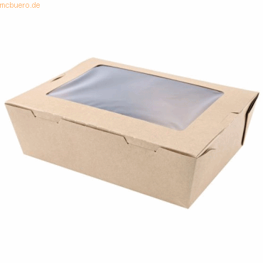 6 x NatureStar Foodboxen Bio Menu mit Sichtfenster 215x162x64mm Kraftp von NatureStar