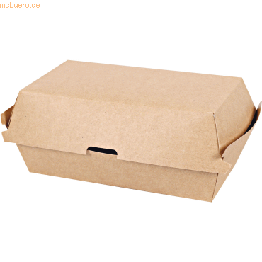 6 x NatureStar Sandwich-Boxen Bio Club 177x91x85mm Kraftpapier/PLA bra von NatureStar