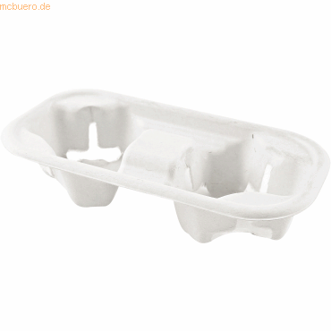 16 x NatureStar Becherhalter Bio Double Zuckerrohr weiß für 2 Becher V 16 x NatureStar Becherhalter Bio Double Zuckerrohr weiß für 2 Becher V von NatureStar
