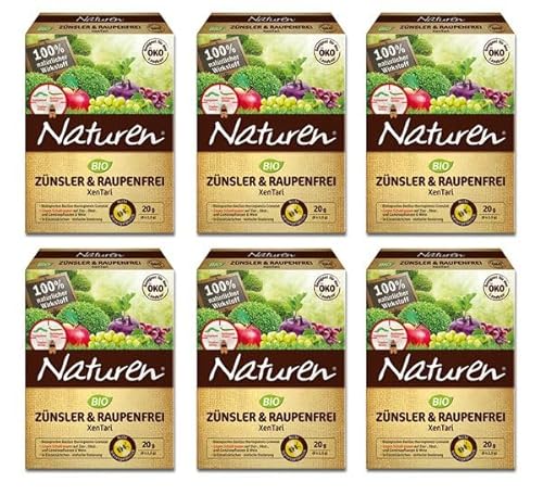 NATUREN® Bio Zünsler & Raupenfrei XenTari 120 g - Hoch wirksames biologisches Präparat von Naturen