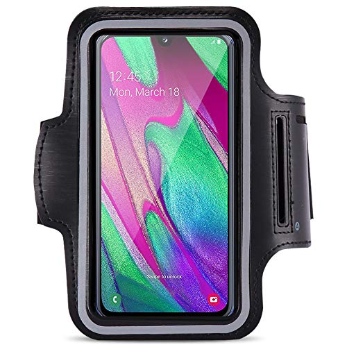 Jogging Tasche kompatibel für Samsung Galaxy A40 Handy Hülle Sport Lauf Armband Fitnesstasche von Nauci