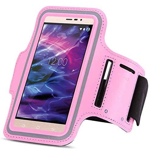 NAUCI Medion Life X6001 Jogging Tasche Handy Hülle Sportarmband Fitnesstasche Lauf Bag, Farben:Rosa NAUCI Medion Life X6001 Jogging Tasche Handy Hülle Sportarmband Fitnesstasche Lauf Bag, Farben:Rosa von NAUCI