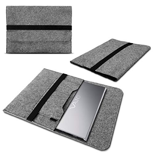 Nauci Laptop Schutzhülle - robuste Notebook - Schutztasche - hochwertige Tablet-Tasche aus Filz - kompatibel mit Dell Latitude 5420 5430 5431 14 Zoll Geräten, Farbe:Grau von Nauci