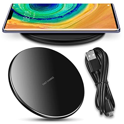 QI Wireless Ladegerät kompatibel für Huawei Mate 20 Pro/Mate 30 Pro Ladestation Kabellos Charger Induktives Universal Schnellladegerät von Nauci