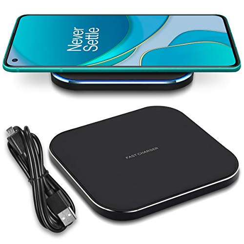 QI Wireless Ladestation kompatibel für OnePlus 8 Pro Kabelloser Charger Induktives Universal Schnell Ladegerät von NAUCI