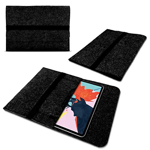 Schutzhülle kompatibel für Apple iPad 2019 10.2 Zoll Sleeve Tasche Hülle Filz Case Tablet Cover, Farbe:Dunkel Grau von Nauci