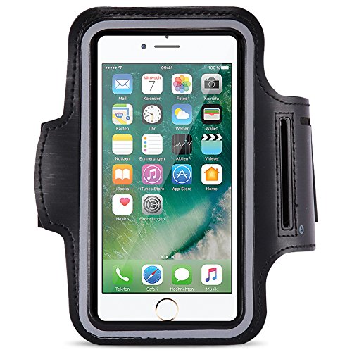 NAUCI Schutzhülle kompatibel für Apple iPhone 8 Plus Jogging Tasche Handy Hülle Sportarmband Fitnesstasche Lauf, Farben:Schwarz NAUCI Schutzhülle kompatibel für Apple iPhone 8 Plus Jogging Tasche Handy Hülle Sportarmband Fitnesstasche Lauf, Farben:Schwarz von NAUCI
